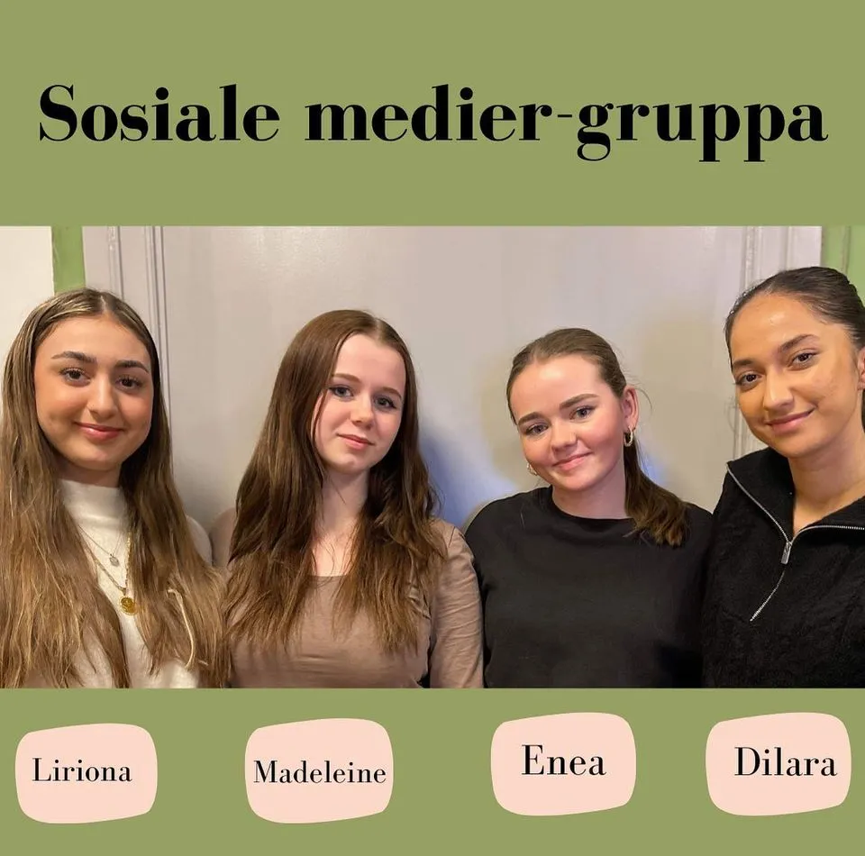 Sosiale medier-gruppa: Liriona, Madeleine, Enea og Dilara
